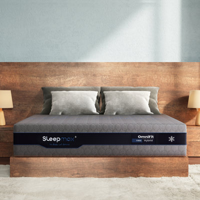 Matelas hybride très ferme Sleepmax OmniFit de 12 po avec gel, bambou, charbon, thé vert et mousse infusée de cuivre