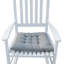 Chaise berçante en bois BLANC, sans passe-partout