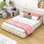 Grand lit plateforme tapissier avec tissu épais Zeta-1399083310