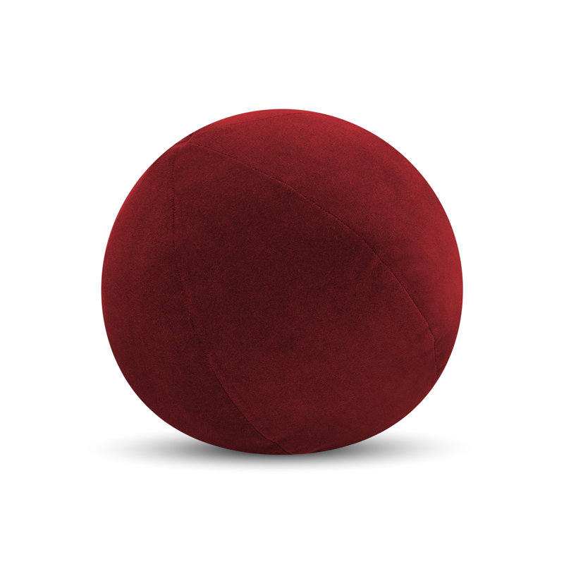 Lush Velvet Orb Woven Accent Pillow Cover & Insert, Red