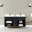 Ensemble de meuble-lavabo double 60 po Arva-477727194-477727173