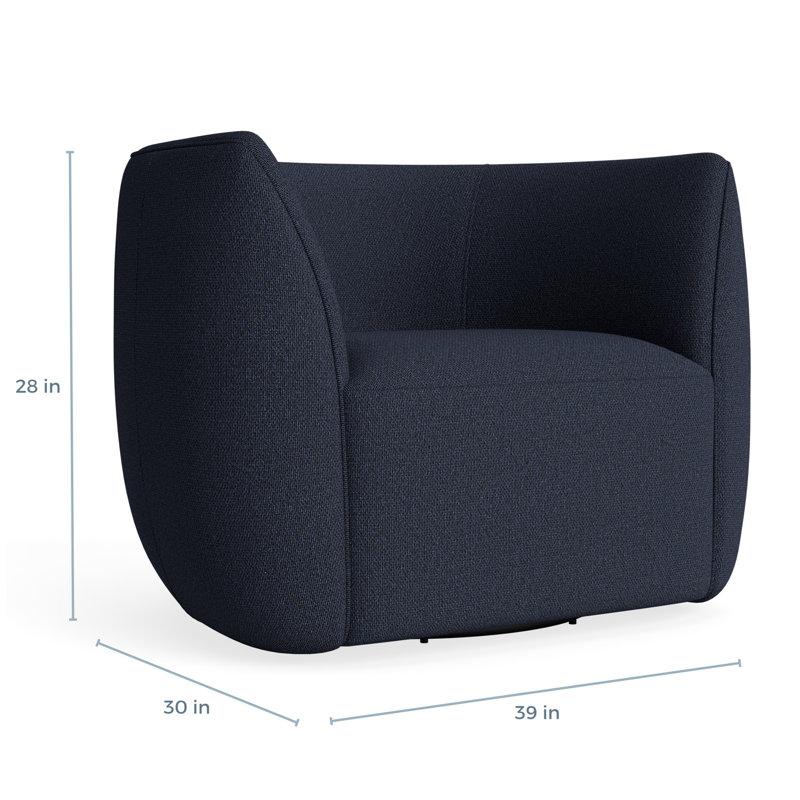 MTO - Council Swivel Lounge Chair, Kvadrat Autumn Navy