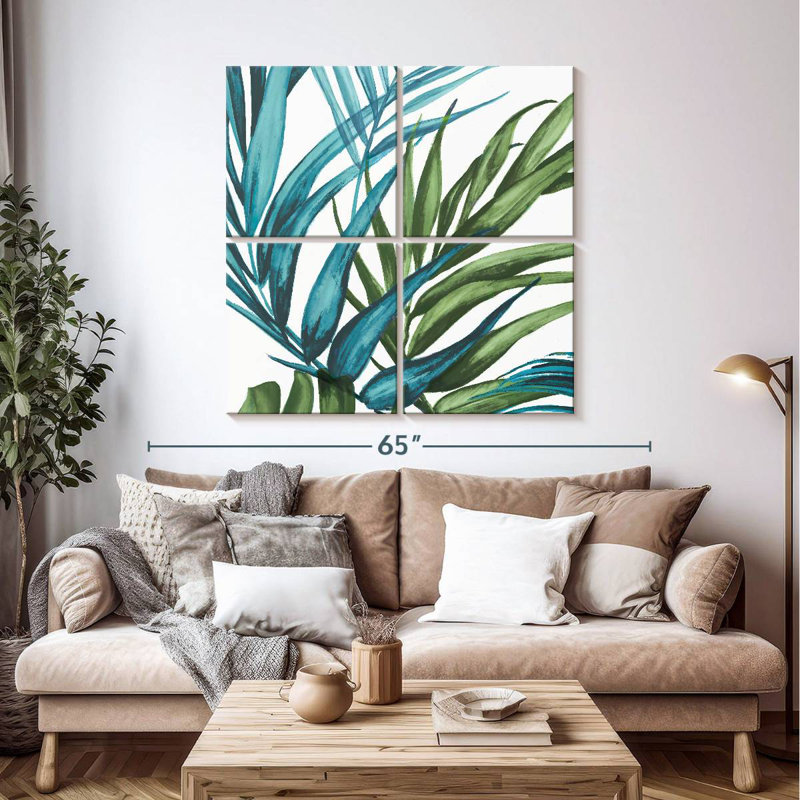 Harnek Palm Leaves II, H 45 po x l 45 po