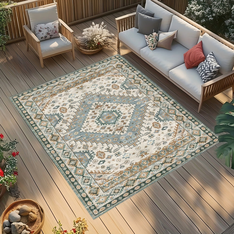 Devnew Solid Colour Machine Printed Area Rug, Rectangle 160 x 230 cm