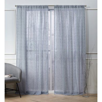 Nicole Miller Belfry Sheer Rod Pocket Top Curtain Panel