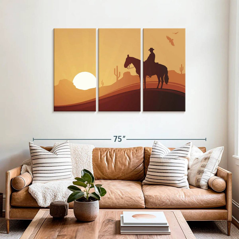 Lelar Desert Cowboy, 36" H x 57" W