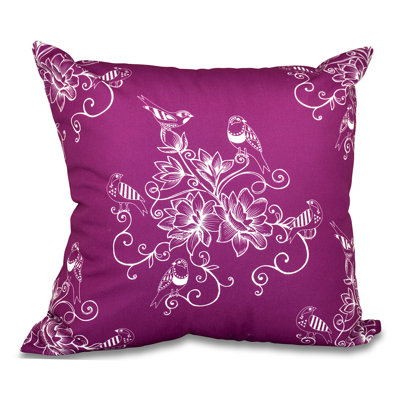 Housse et insert d'oreiller à imprimé floral Botanical Blooms Morning Birds