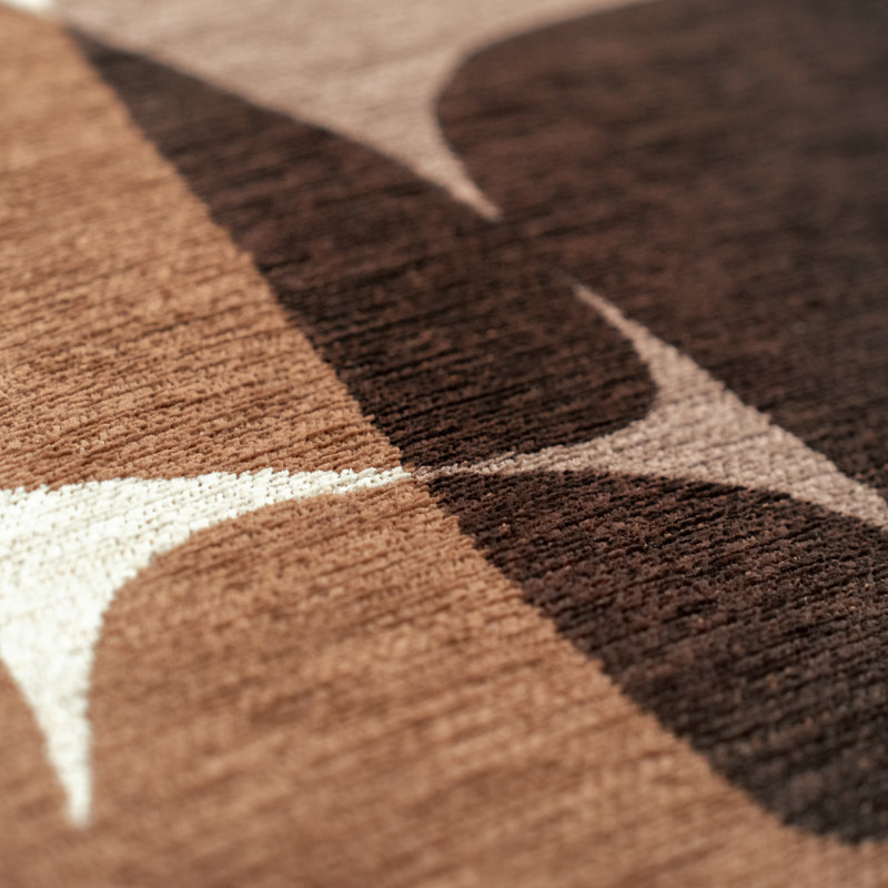 Jacquard Recycled P.E.T Brown Rug, Rectangle 100 x 140 cm