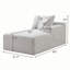 Canapé moderne à deux places sans accoudoirs, au sol rasant et au design modulaire compact-1277219547