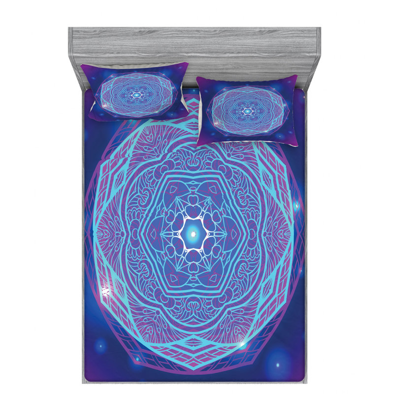 Ensemble de draps star mandala, Ensemble de drap pour grand lit avec drap-housse