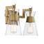 Cyclade 2 Light Transparent Dimmable Vanity Light-70337320