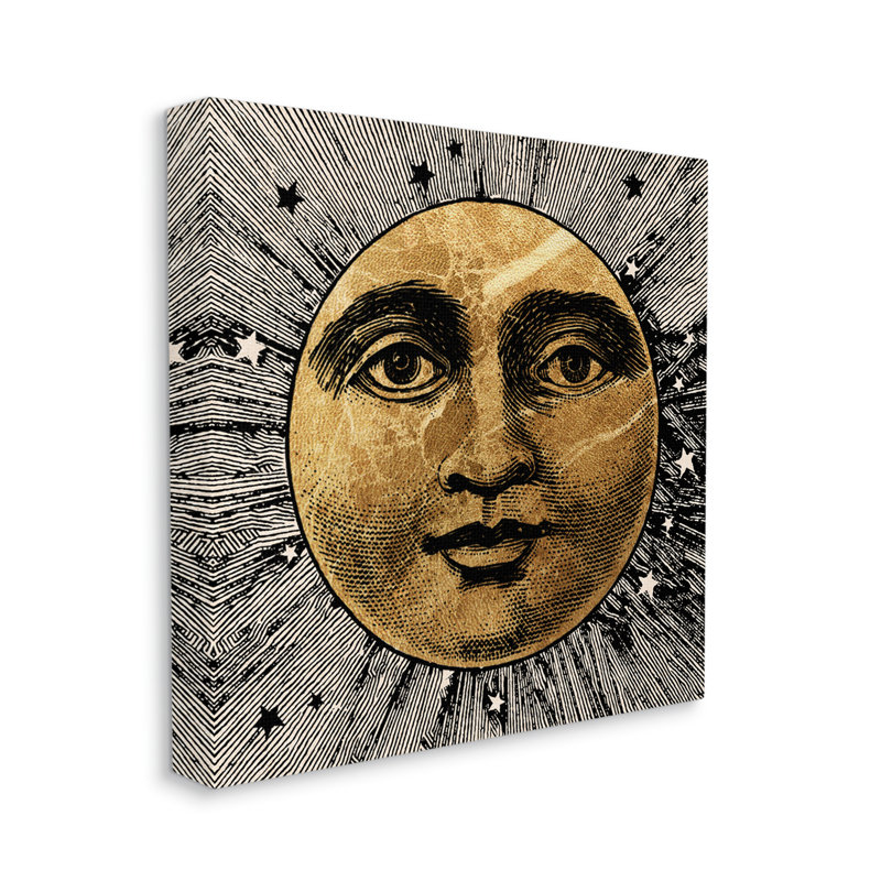 " Moon Face " by Lil' Rue, 36" H x 36" W x 1.5" D