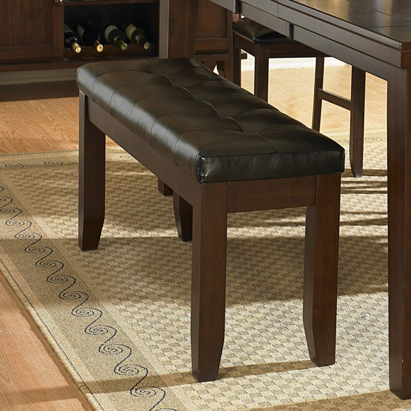 Finition banc en bois 1pc similicuir rembourré