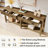 71-Inch 4-Drawer Extra Long Console Table, Farmhouse Sofa Tables with Bottom Storage Partition,