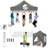 6.5x6.5ft Pop Up Canopy Tent, Heavy Duty Canopy Easy Set up All Weather Waterproof Outdoor Canopy Tent for Parties-111666066