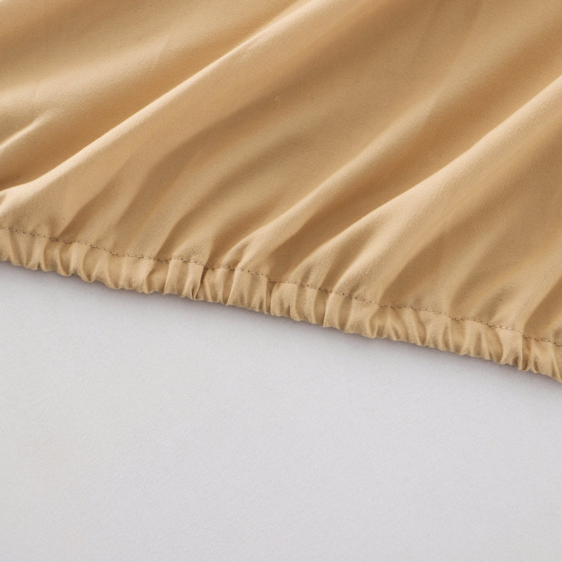 Ensemble de draps 6 pièces Polycotton, Courtepointe très grand + 5 pièces supplémentai, Or noir