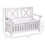 Banc de patio en bois avec boîte de rangement, banc de rangement extérieur Gallon, grande boîte de patio d'entrée avec dossier unique en forme de X, pour terrasse, porche et balcon-6924641