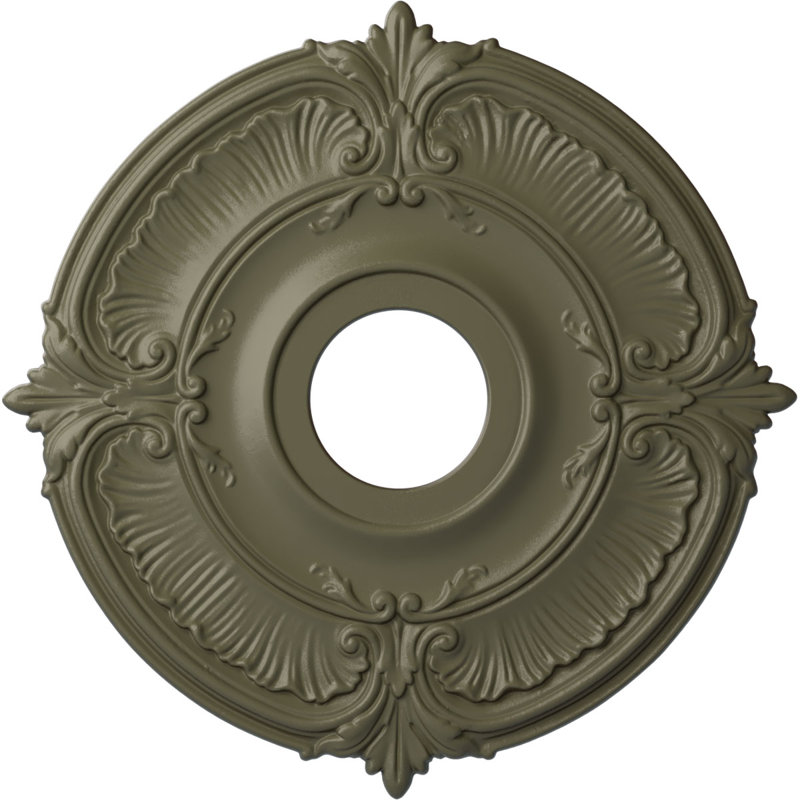 Endurathane Attica Ceiling Medallion, 18"OD x 4"ID x 5/8"P (Fits Canopies up to 5"), Hand-Painted Spartan Stone Finish