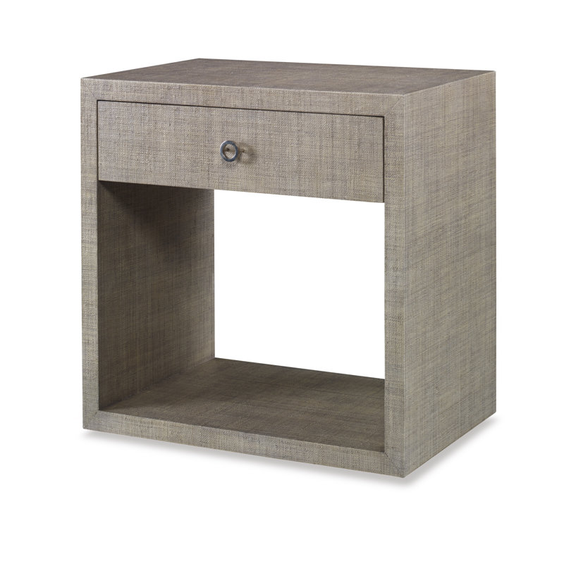Caribe 1 - Drawer Solid Wood Nightstand, French Gray