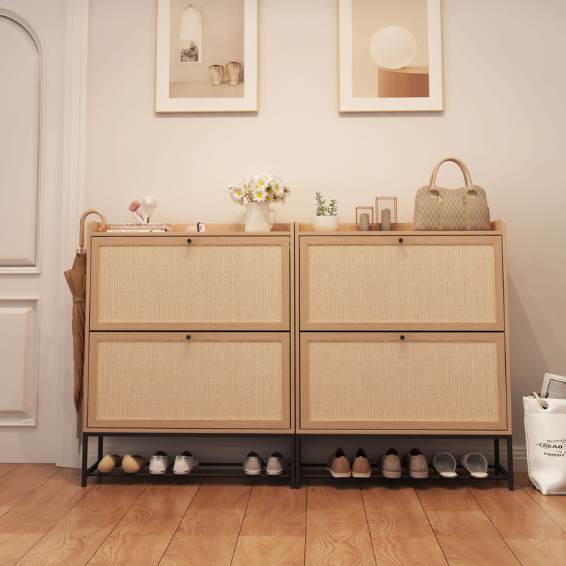 Rangement à chaussures 20 paires, Bois naturel, H 39,37 po x l 31,5 po x P 9,25 po