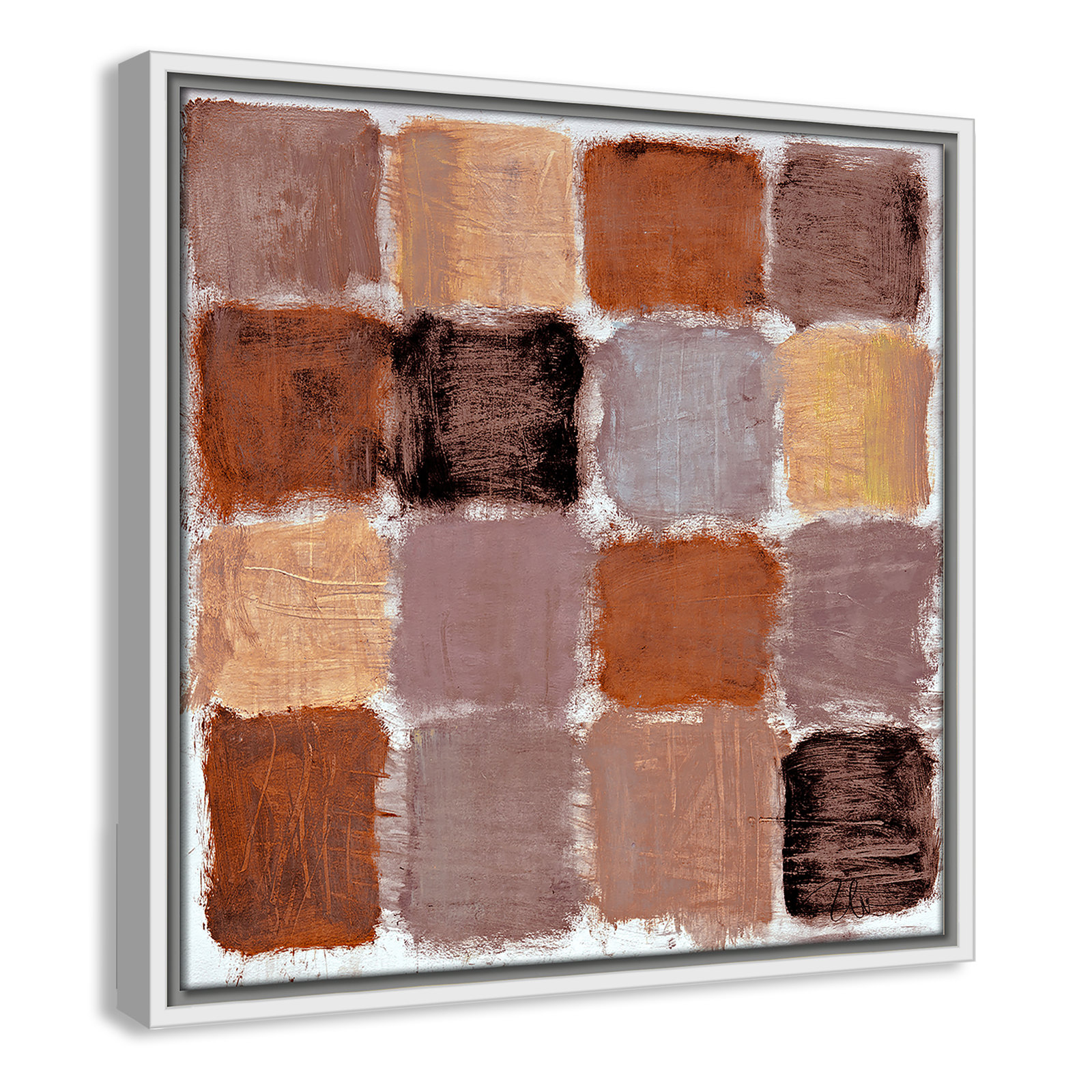Powder Room Spice Reflections Print by , 17.5" H x 17.5" W, White