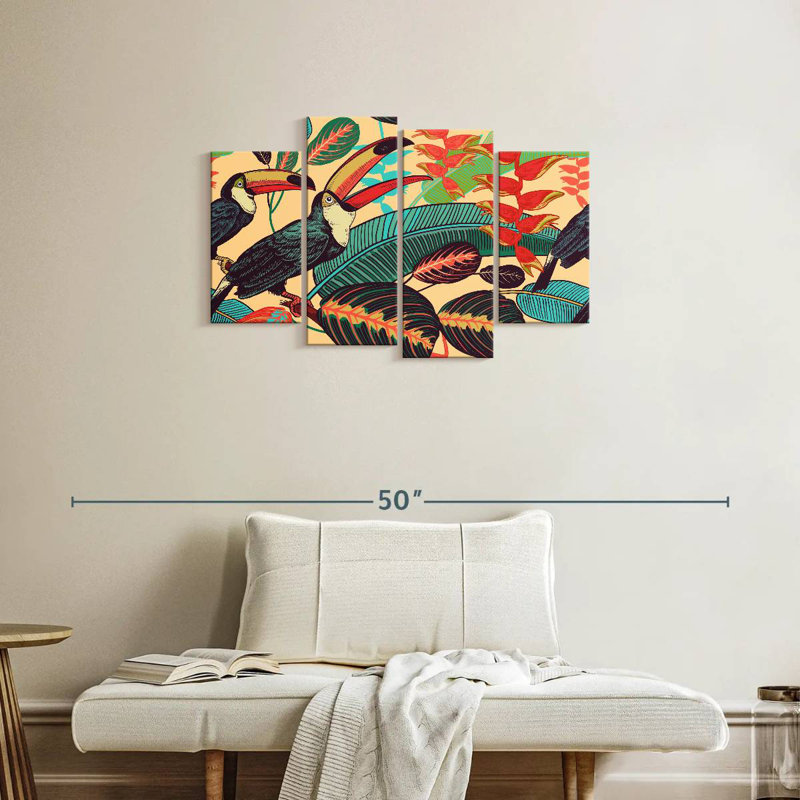 Brampt Exotic Toucans, 22" H x 36" W