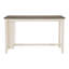 Table de salle à manger rectangulaire en bois à hauteur de comptoir avec rangement en noir-131997379-131997385