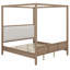 Lit plateforme à baldaquin en bois avec tête de lit tapissier-130205274-130205271