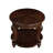 Solid Wood Round End Table with Shelf-1518809810