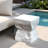 Laigha Outdoor Cube-Shaped Magnesium Oxide Side Table