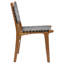 Dale Top Grain Woven Leather with Teak Frame Dining Side Chair-2107399677-2107399623