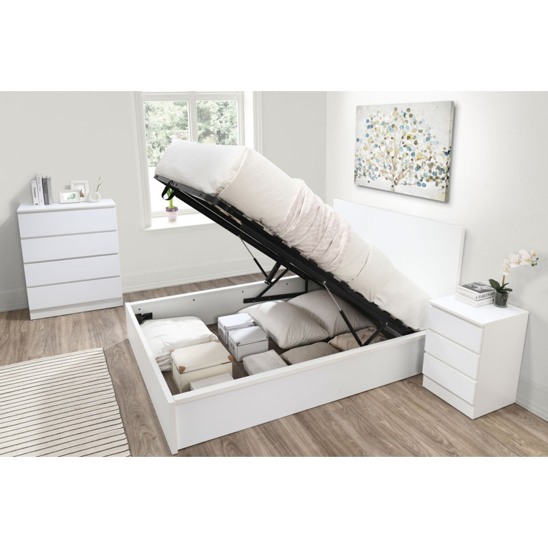 Marqita Ottoman Bed, Kingsize (5'), White
