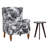 Wingback Accent Chair with Coffee Table