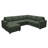 Abramson U-shaped Modular Corduroy Sectional Sofa With Storage Ottoman Green-1460438341-1460438336