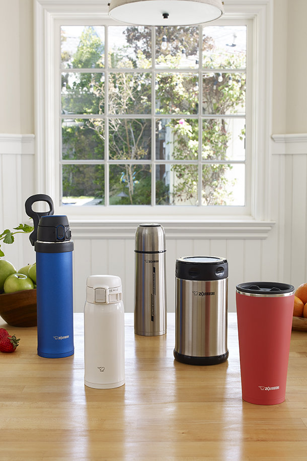 Plain Metal Dome Lunch Box and Thermos Bottle - Silver Color