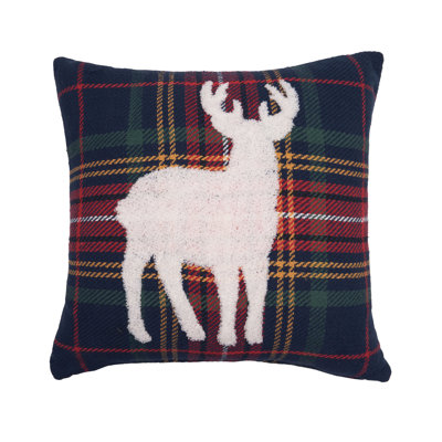 18" x 18" Blue Deer Throw Pillow