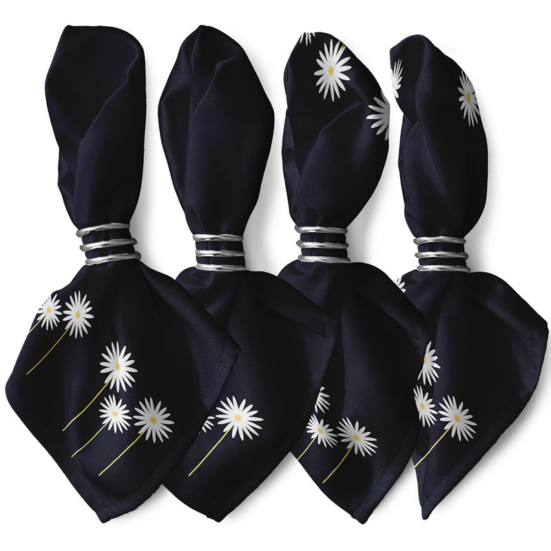 Charlie-Marie Floral Print Napkins, Navy