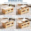 Table basse avec plateau relevable, table basse convertible avec plateau relevable en bois, 2 tiroirs et compartiment caché, table centrale avec rangement pour le bureau à domicile-1338525033