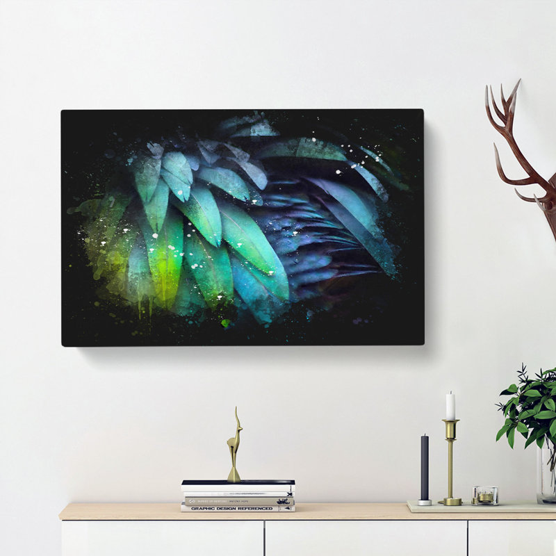 Parrot Feathers - Wrapped Canvas, 45cm H x 76cm W x 4cm D