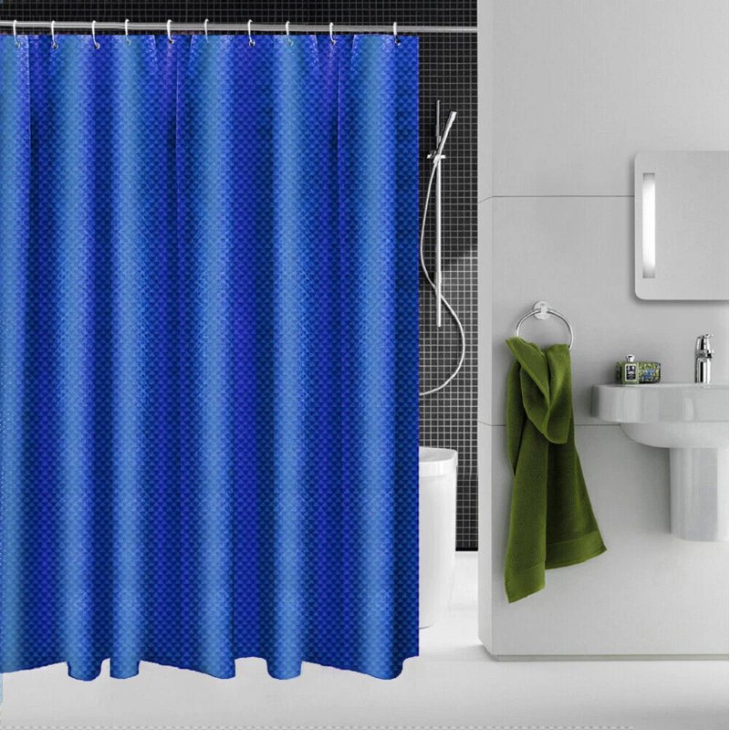 Diamond Shower Curtain 180X180, Dark Blue
