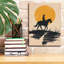 Art mural sur toile Epic Graffiti «Cowboy In The Sunset» par Andreas Magnusson-106173125