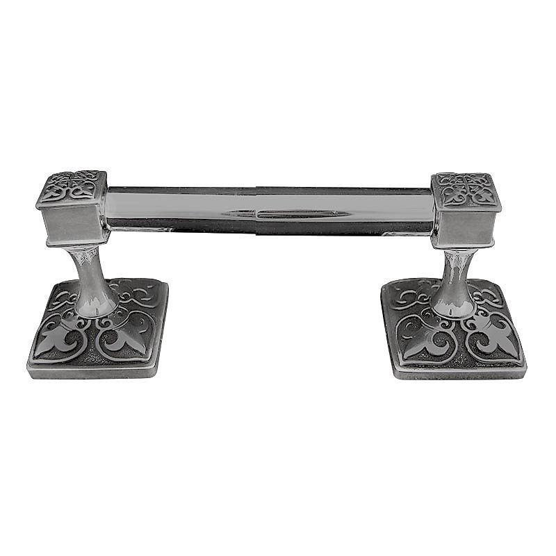 Fleur de Lis Wall Mounted Toilet Paper Holder, Antique Nickel