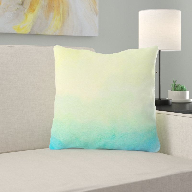  Coussin décoratif aquarelle, Microsuède, Intérieur