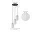 Luminaire suspendu en verre blanc 3 lumières