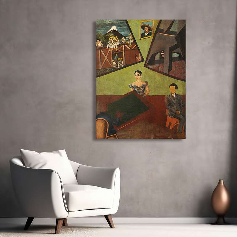 Pancho Villa And Adelita, 1927 by Frida Kahlo - Wrapped Canvas Print, 100 cm H x 70 cm W