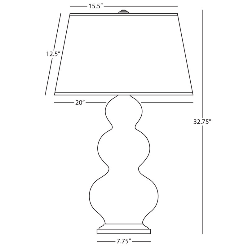 Lampe de table triple gourde