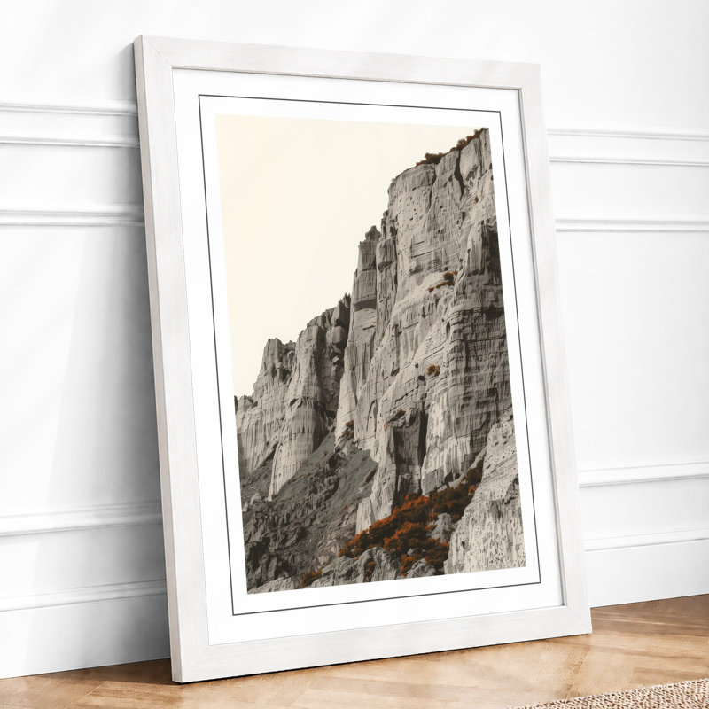 Stone Columns Minimalist - Print, A3 - 42.0 x 29.7 cm, White