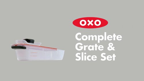 OXO 1253580 Good Grips Complete Grate & Slice Set Non-Slip Feets White 
