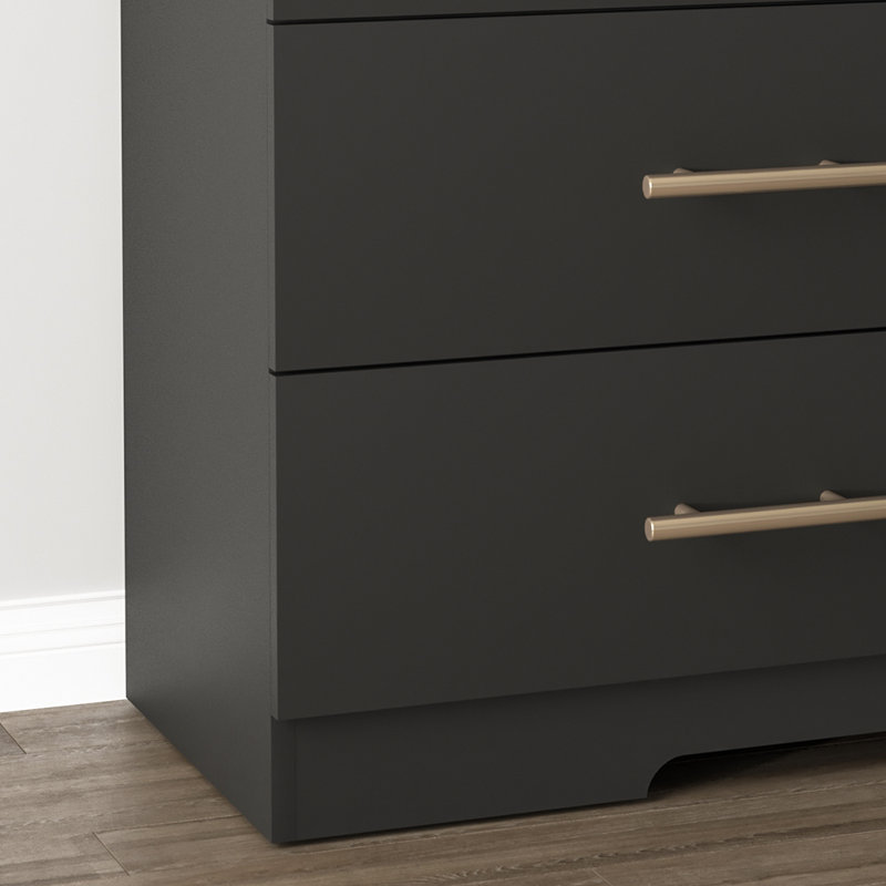 Commode 6 tiroirs Nithara, Noir