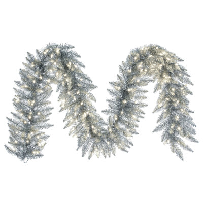 108 " Pre-Lit Mixed Greenery Garland